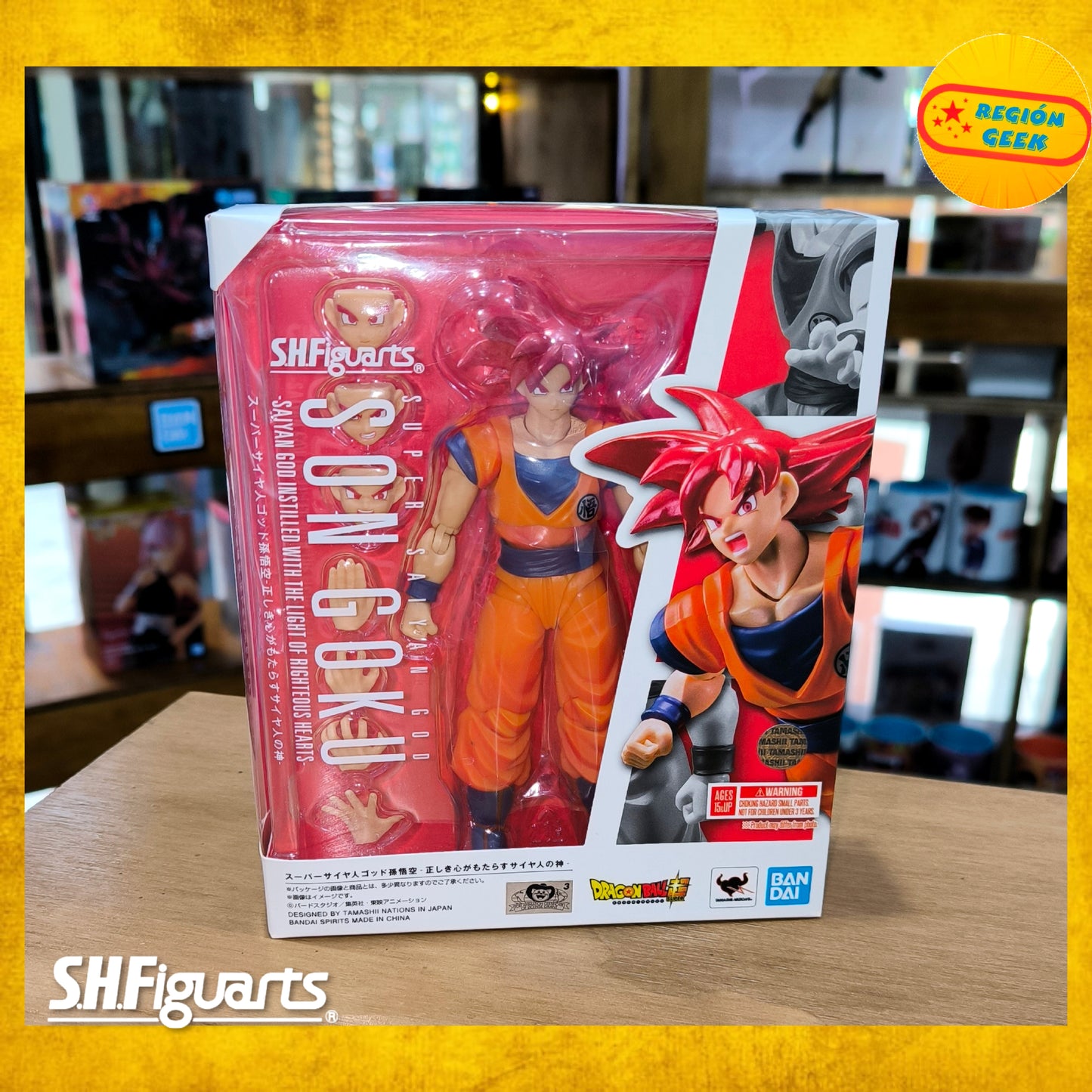 Figura Son Goku Super Saiyan God - S.H. Figuarts